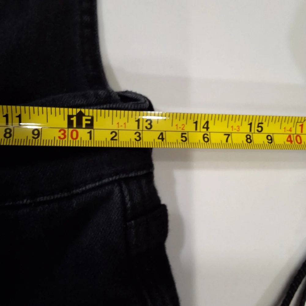 Judy Blue~Women Zoey Tummy Control Flare Denim Overalls~Black Bibs~Western~MED - Picture 9 of 11